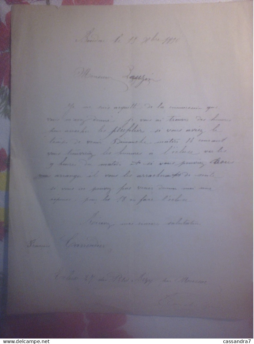 Régionalisme Tarn & Garonne Boudou Transport Canal Rendez-vousl écluse 27 Du Petit Bésy Par Moissac Arrachage Peupliers - Manuskripte