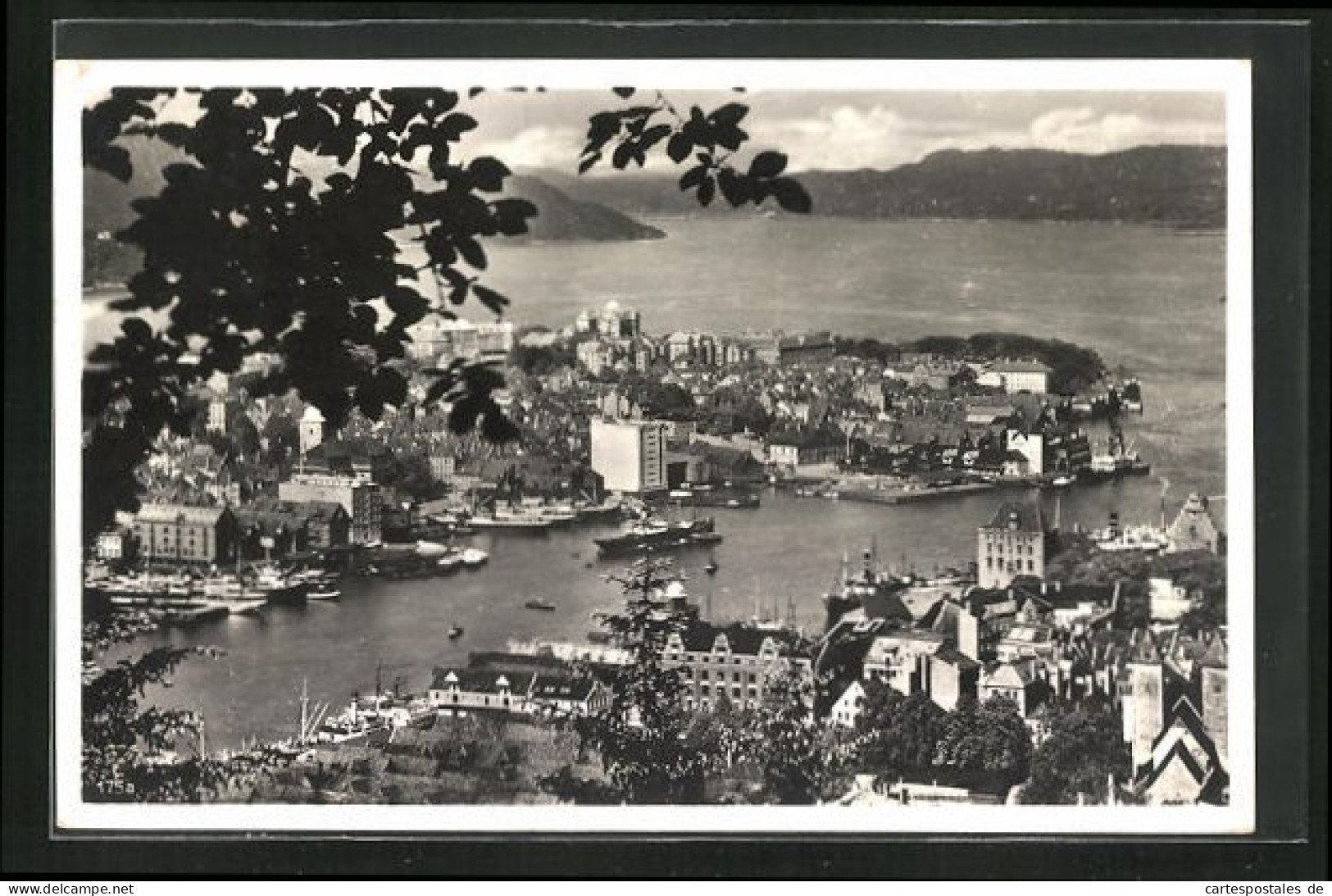 AK Bergen, Aussicht Vom Floien Mit Hafen Und Fjord  - Noruega