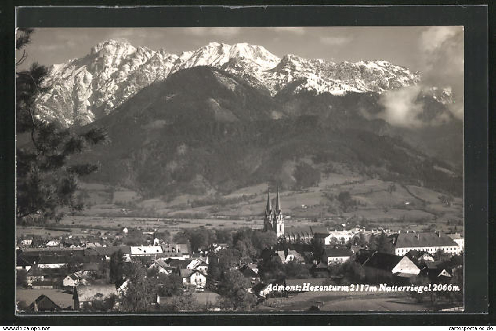 AK Admont, Ortsansicht Mit Hexenturm U. Natterriegel  - Sonstige & Ohne Zuordnung