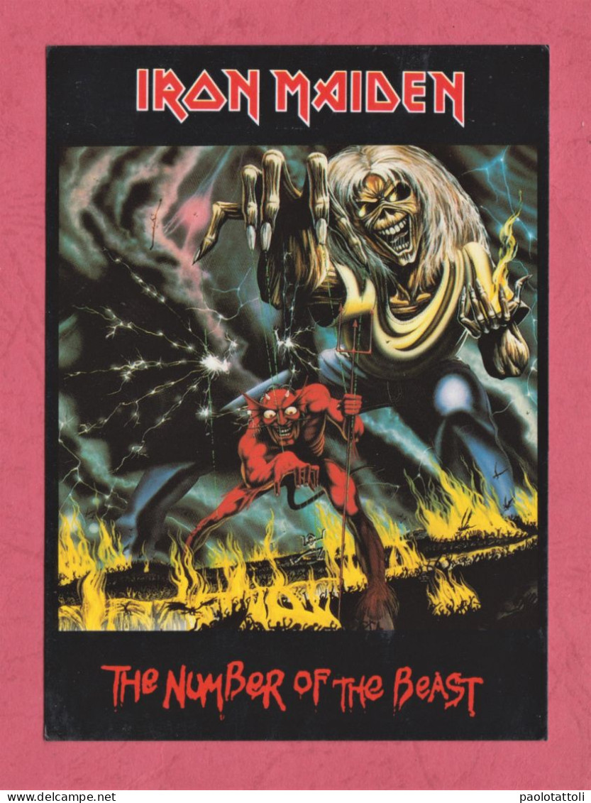 Iron Maiden-The Number Of The Beast. Heavy Metal Band- Standard Size, Divided Back, New. Ed. Reflex Marketing Ltd N°149. - Musique Et Musiciens