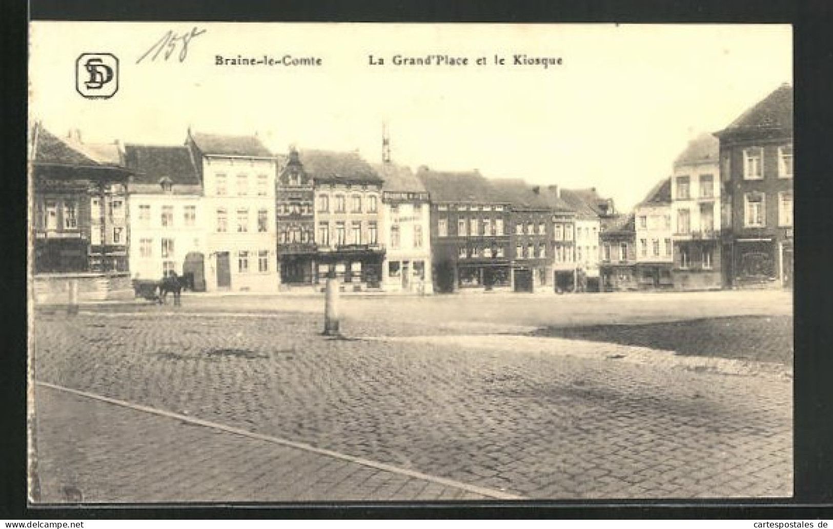 AK Braine-le-Comte, La Grand`Place Et Le Kiosque  - Braine-le-Comte