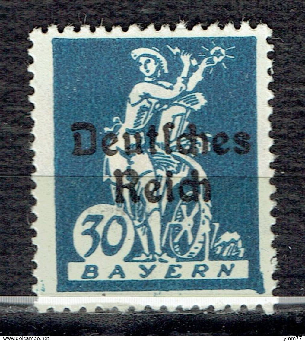 Série Courante Surchargée "Deutsches Reich" : Bavaria - Unused Stamps