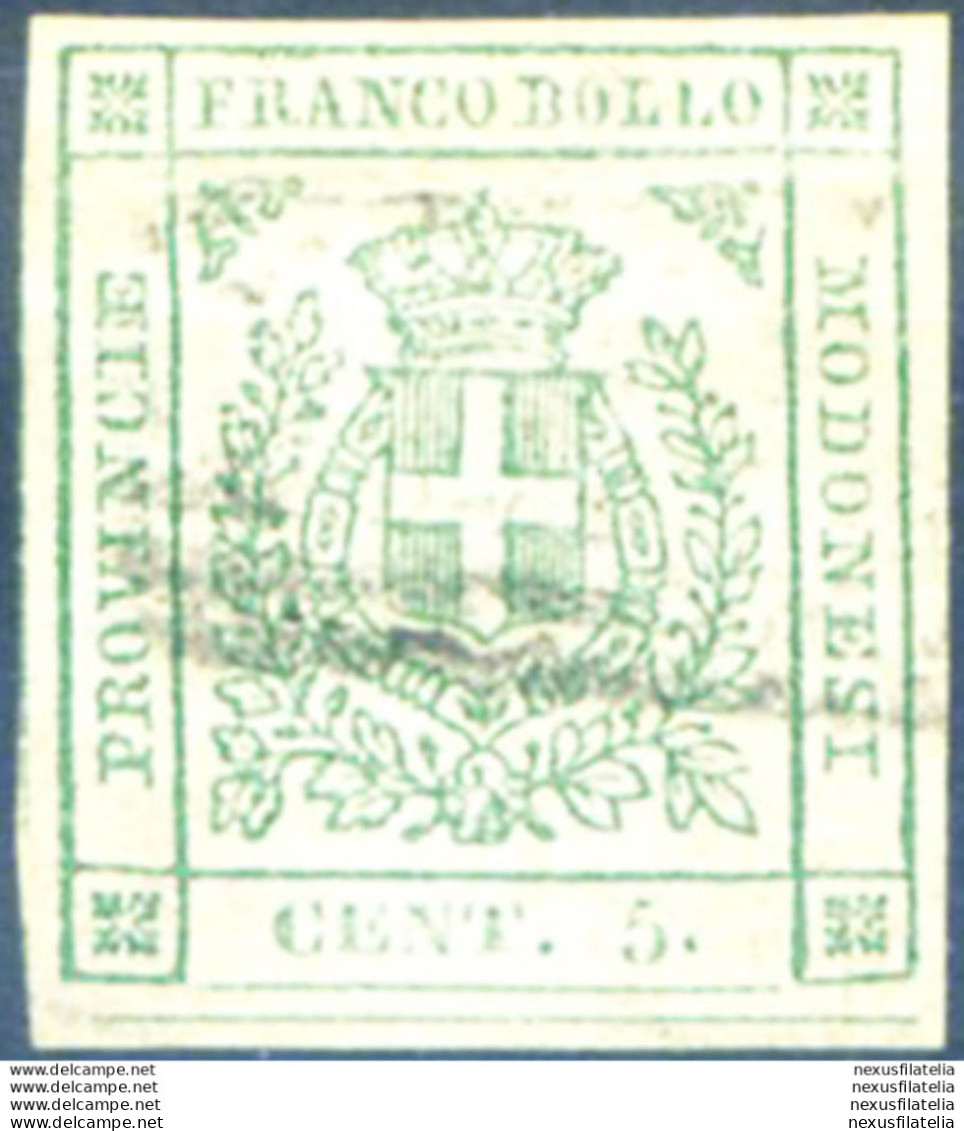 Modena. Stemma Di Savoia 5 C. 1859. Usato. - Unclassified