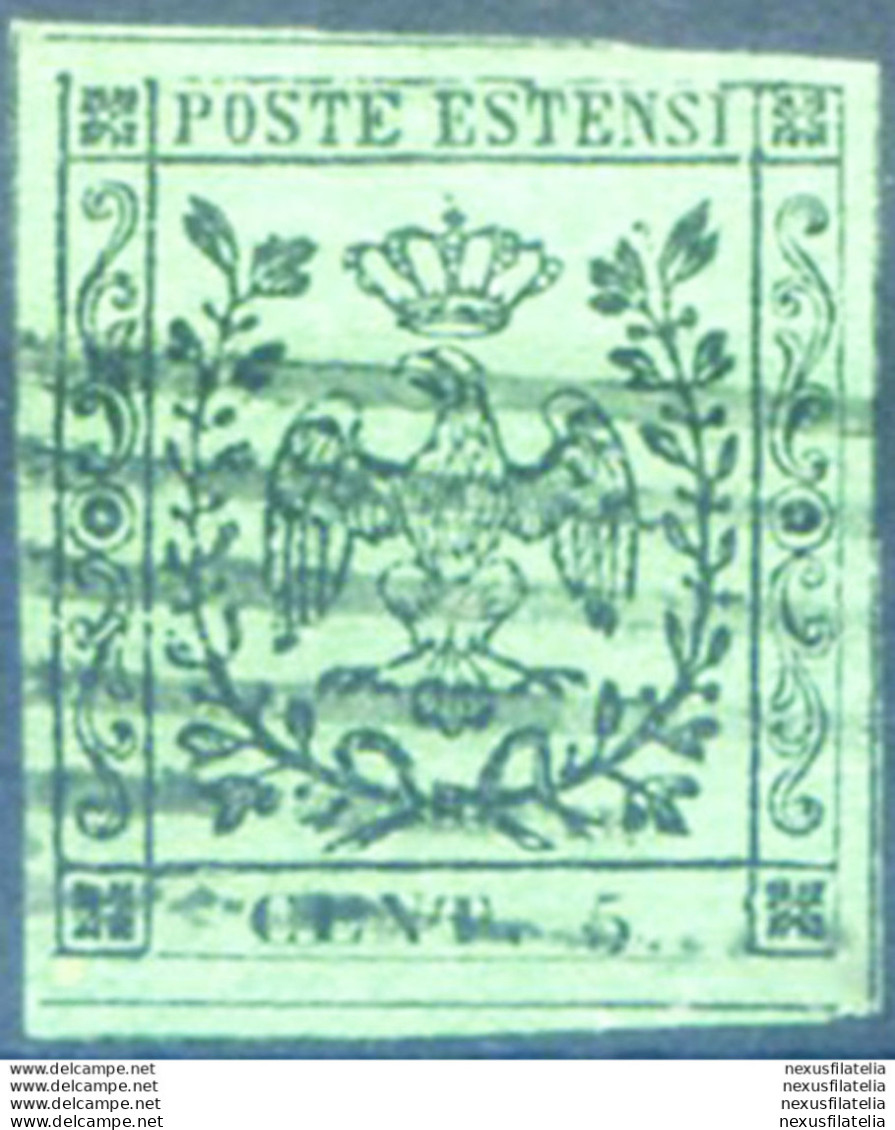 Modena. Aquila Estense Coronata 5 C. 1852. Usato. - Unclassified