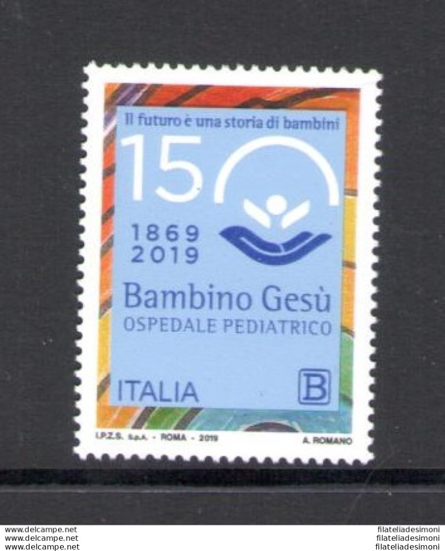 2019 Italia - Repubblica - Ospedale Bambin Gesù - Emissione Congiunta Con Vaticano - MNH** - Emissions Communes