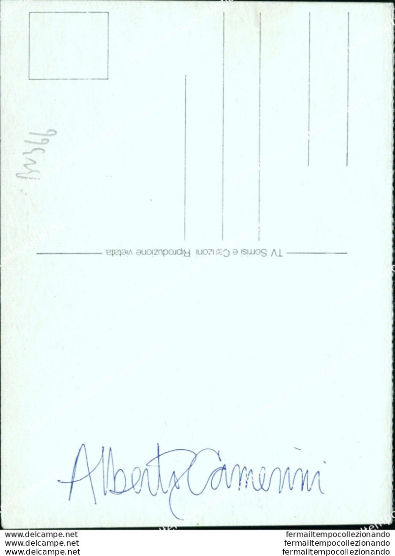 Bn366 Autografo Su Cartolina Alberto Camerini Cantante  Personaggi Famosi - Autres & Non Classés