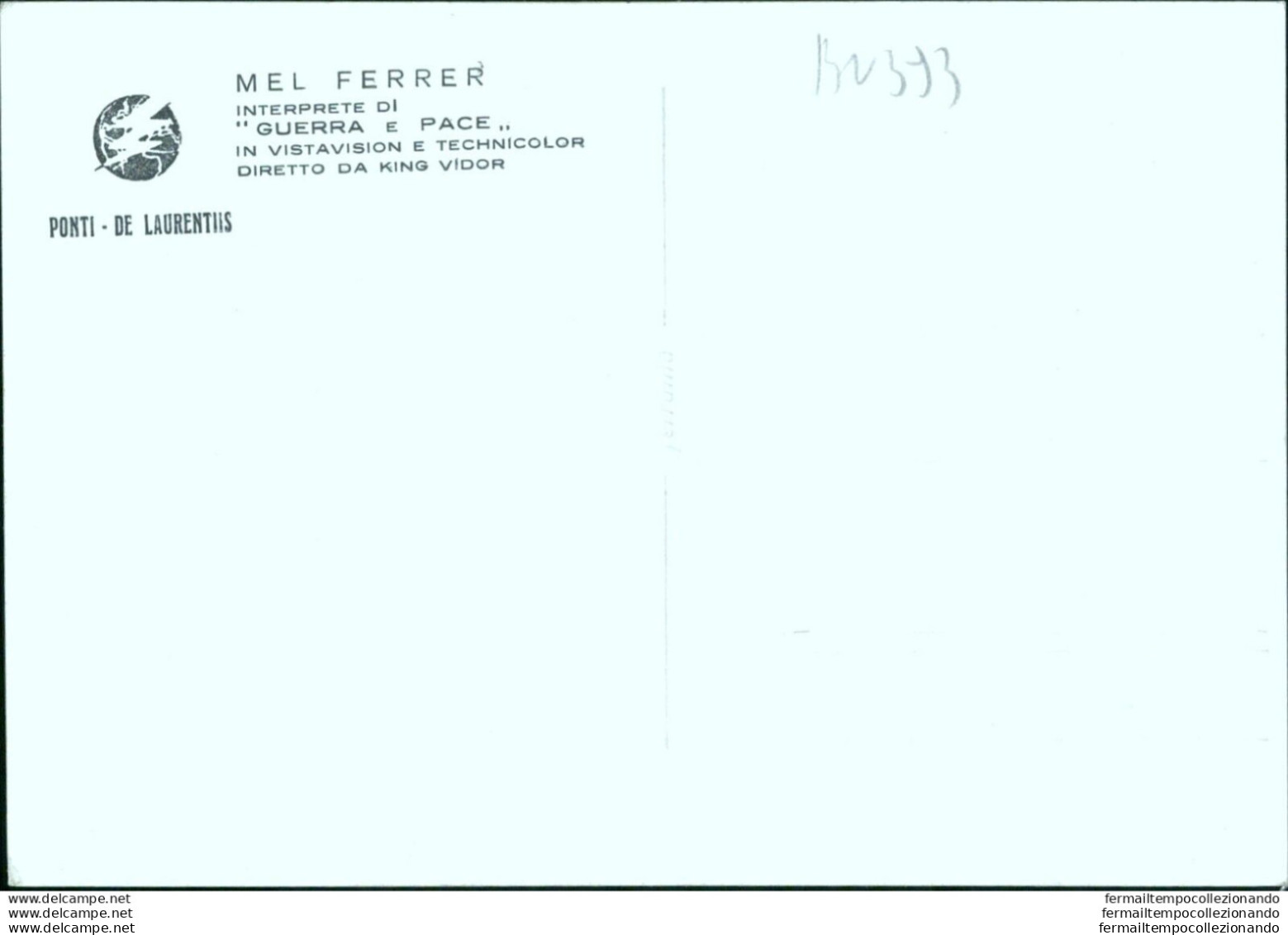 Bn393  Autografo Su Cartolina Di Mel Ferrer Attore Actor  Personaggi Famosi - Other & Unclassified