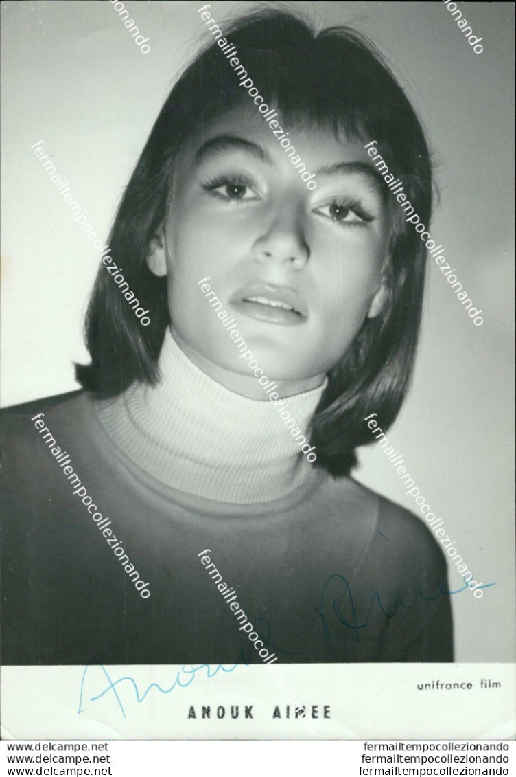 Bn15  Anouk Aimee Autografo Su Foto Originale - Autres & Non Classés