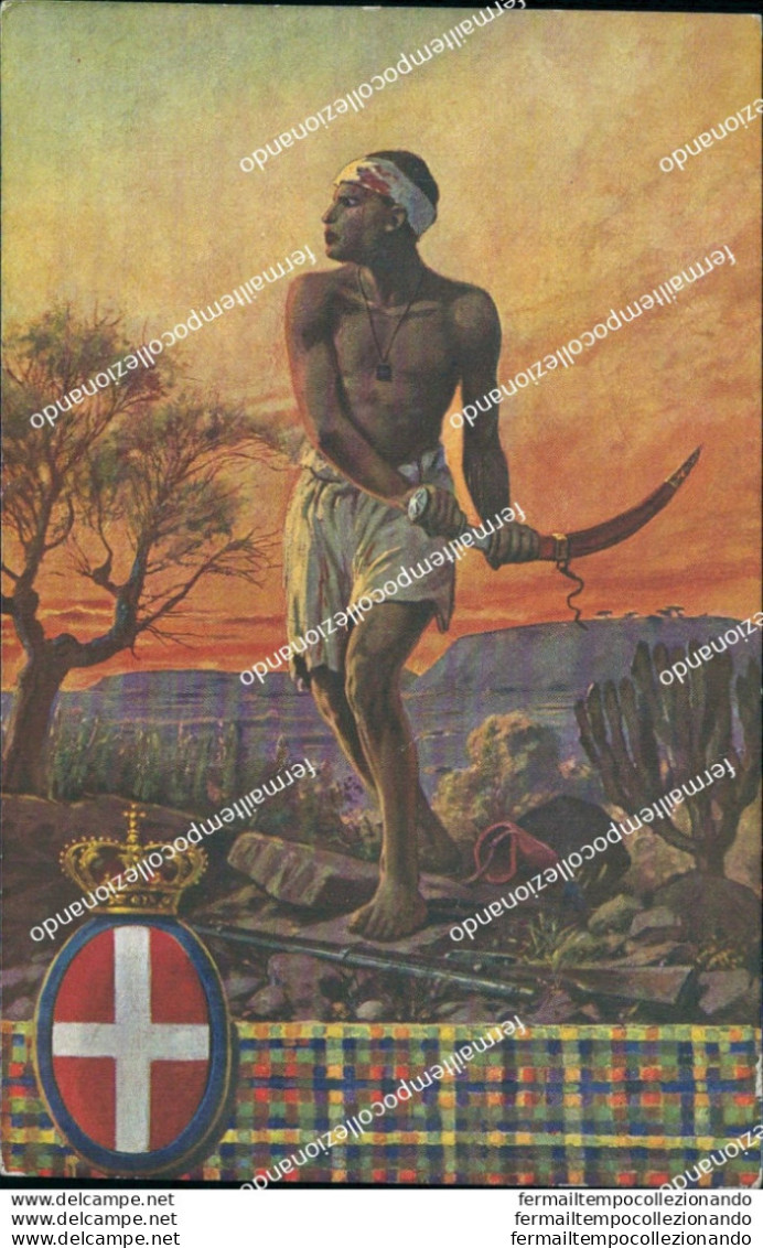 Bt567 Cartolina Militare V Battaglione Indigeni D'eritrea - Autres & Non Classés