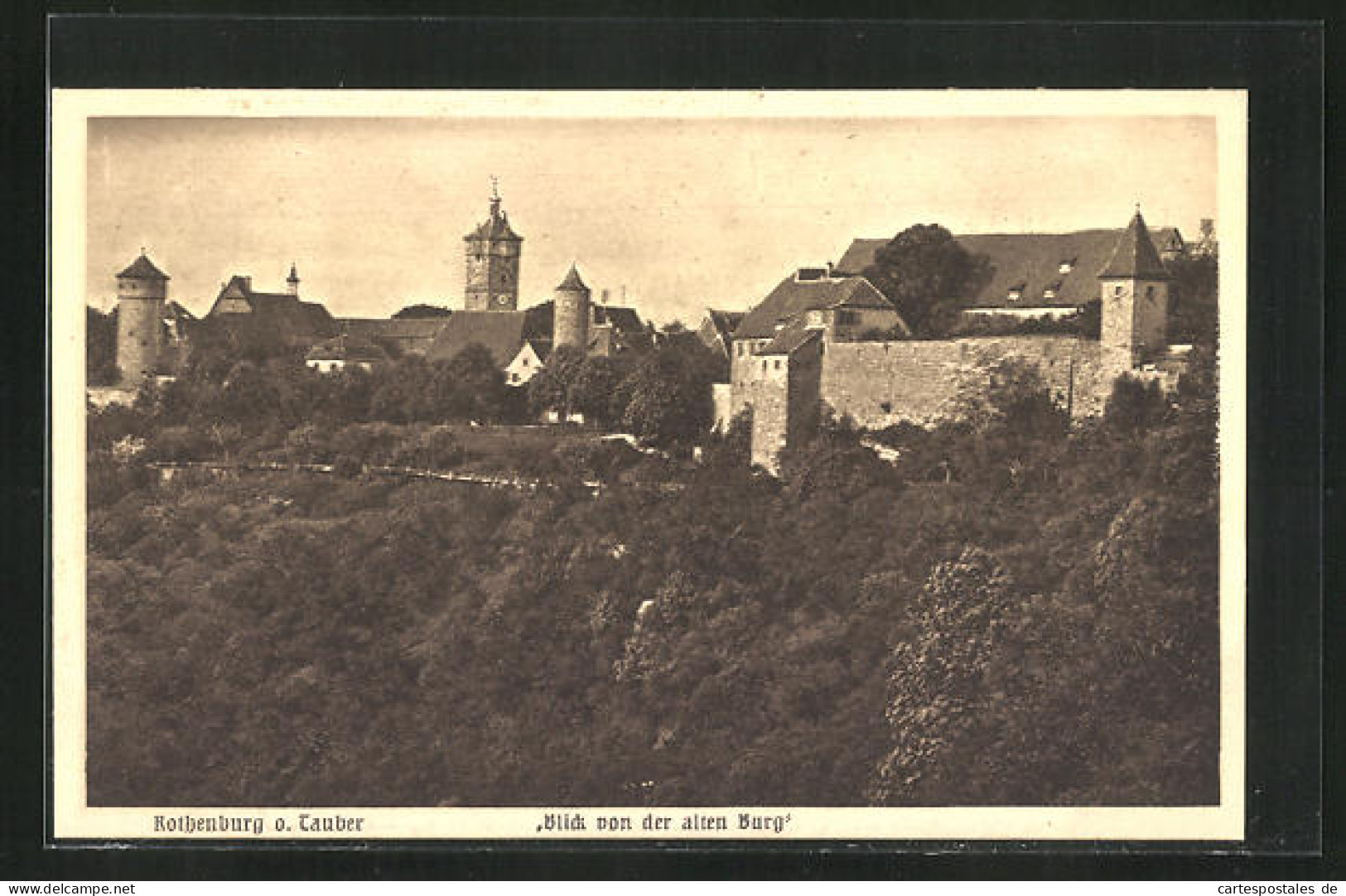 AK Rothenburg O. Tauber, Blick Von Der Alten Burg  - Rothenburg O. D. Tauber