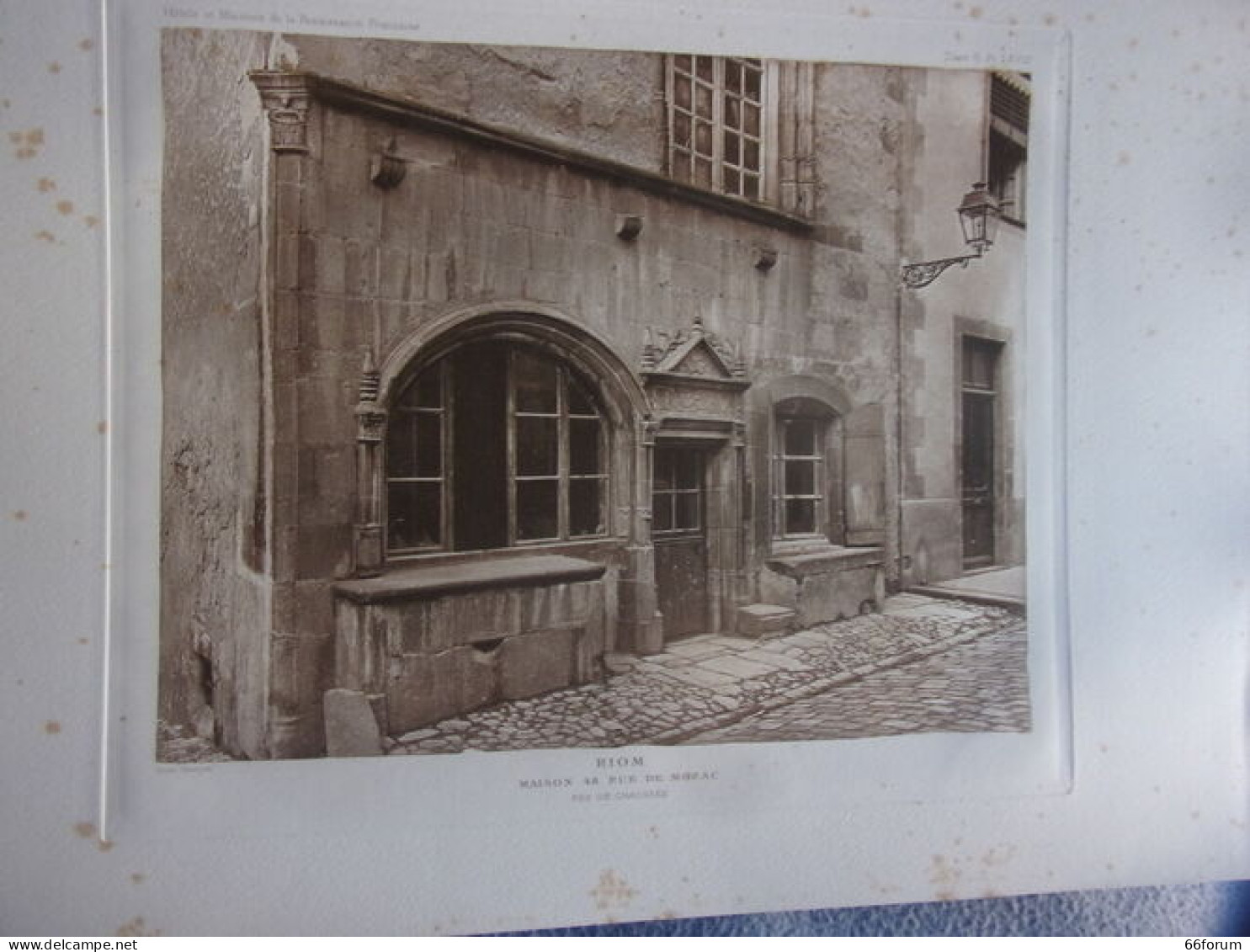 Planche 1910 RIOM MAISON 48 RUE DE MOZAC REZ DE CHAUSSEE - Art