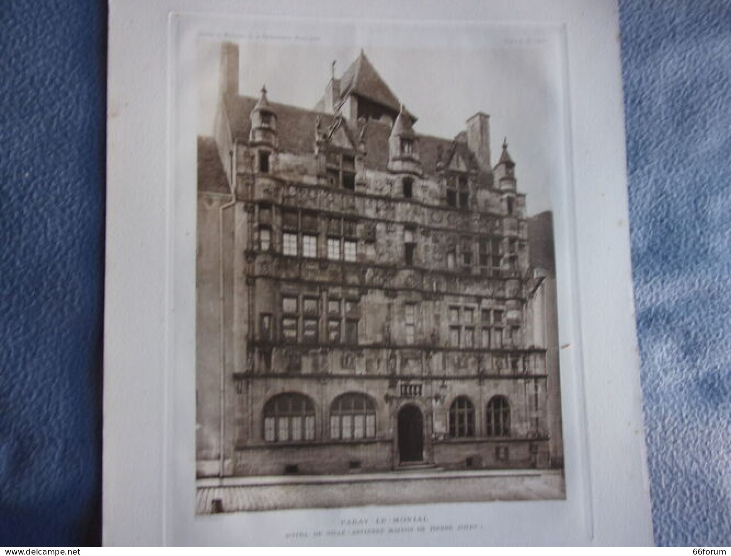 Planche 1910 PARAY LE MONIAL HOTEL DE VILLE ANCIENNE MAISON DE PIERRE JOYET - Kunst