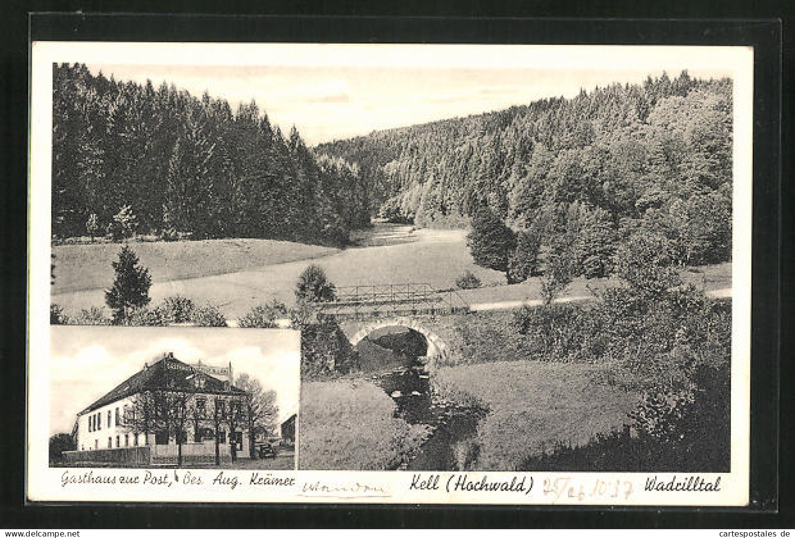 AK Kell / Hochwald, Gasthaus Zur Post, Bes. Aug. Krämer, Wadrilltal  - Autres & Non Classés