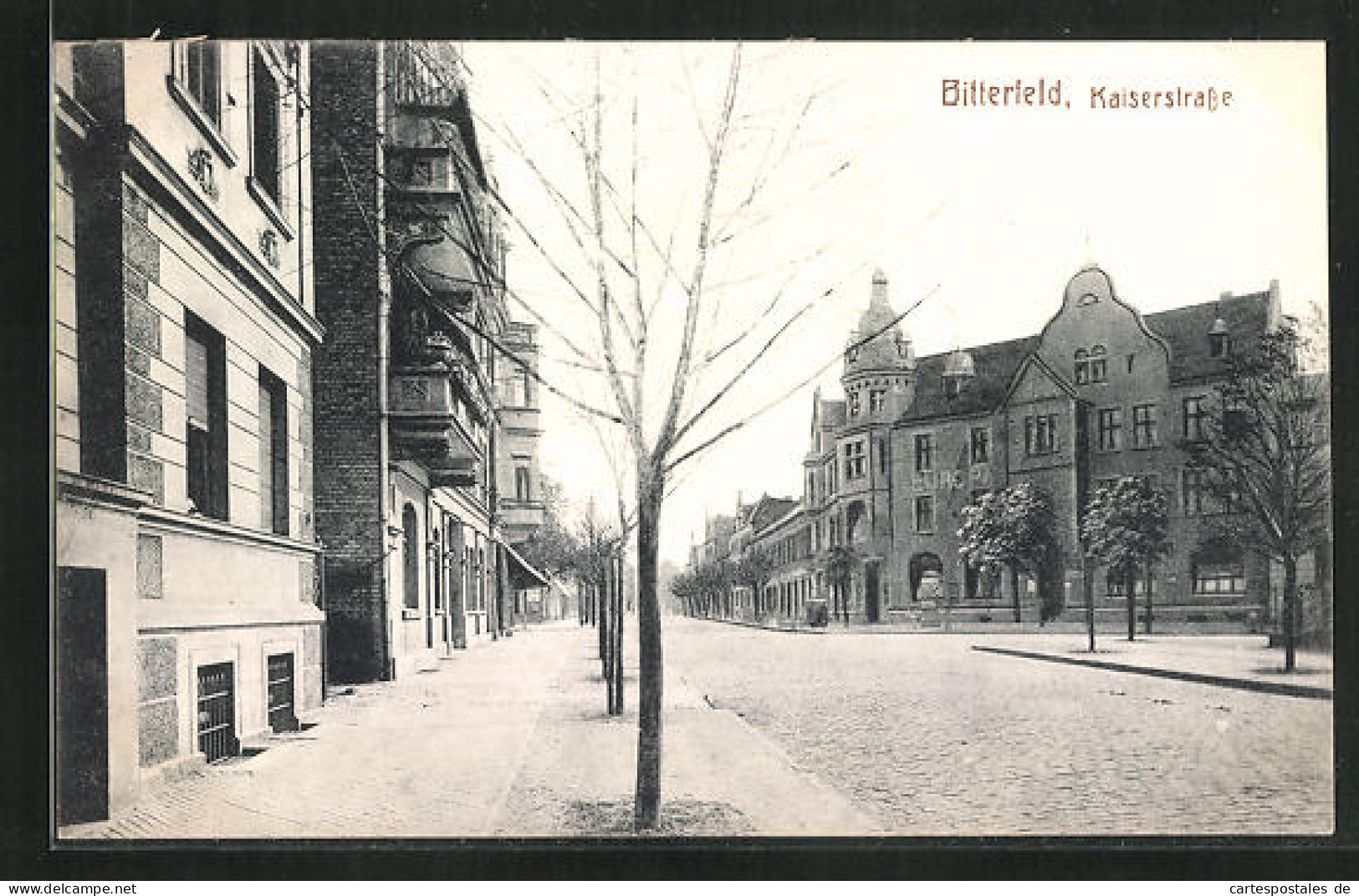 AK Bitterfeld, Blick In Die Kaiserstrasse  - Bitterfeld