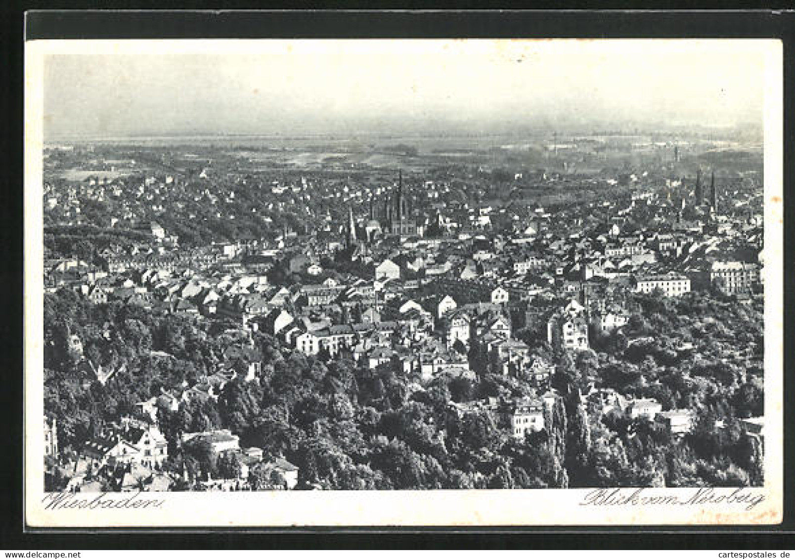 AK Wiesbaden, Blick Vom Neroberg Auf Die Stadt  - Wiesbaden