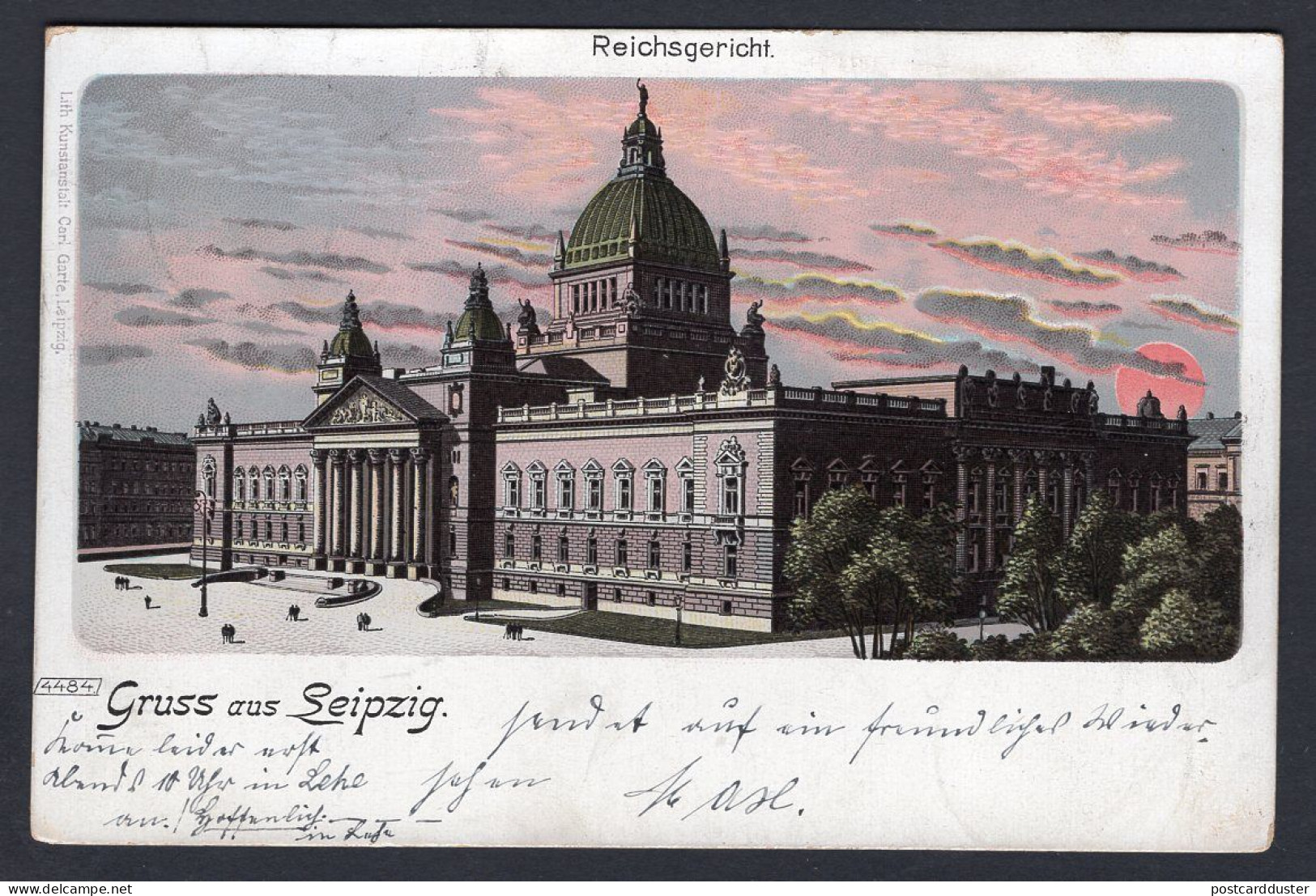 Germany LEIPZIG 1899 Reichsgericht. Lindenau Postmark. Old Postcard  (h3916) - Leipzig