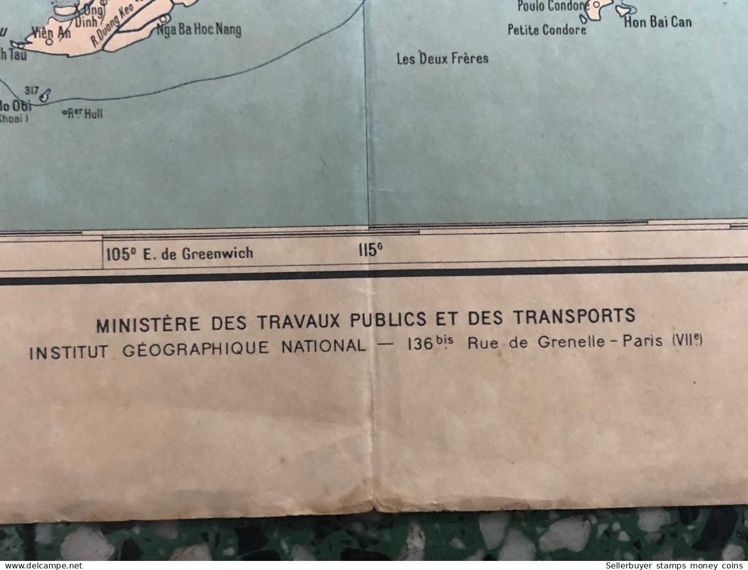 maps old-viet nam indo-china-cate generale de l indochine francaise before 1945-48-1 pcs very rare