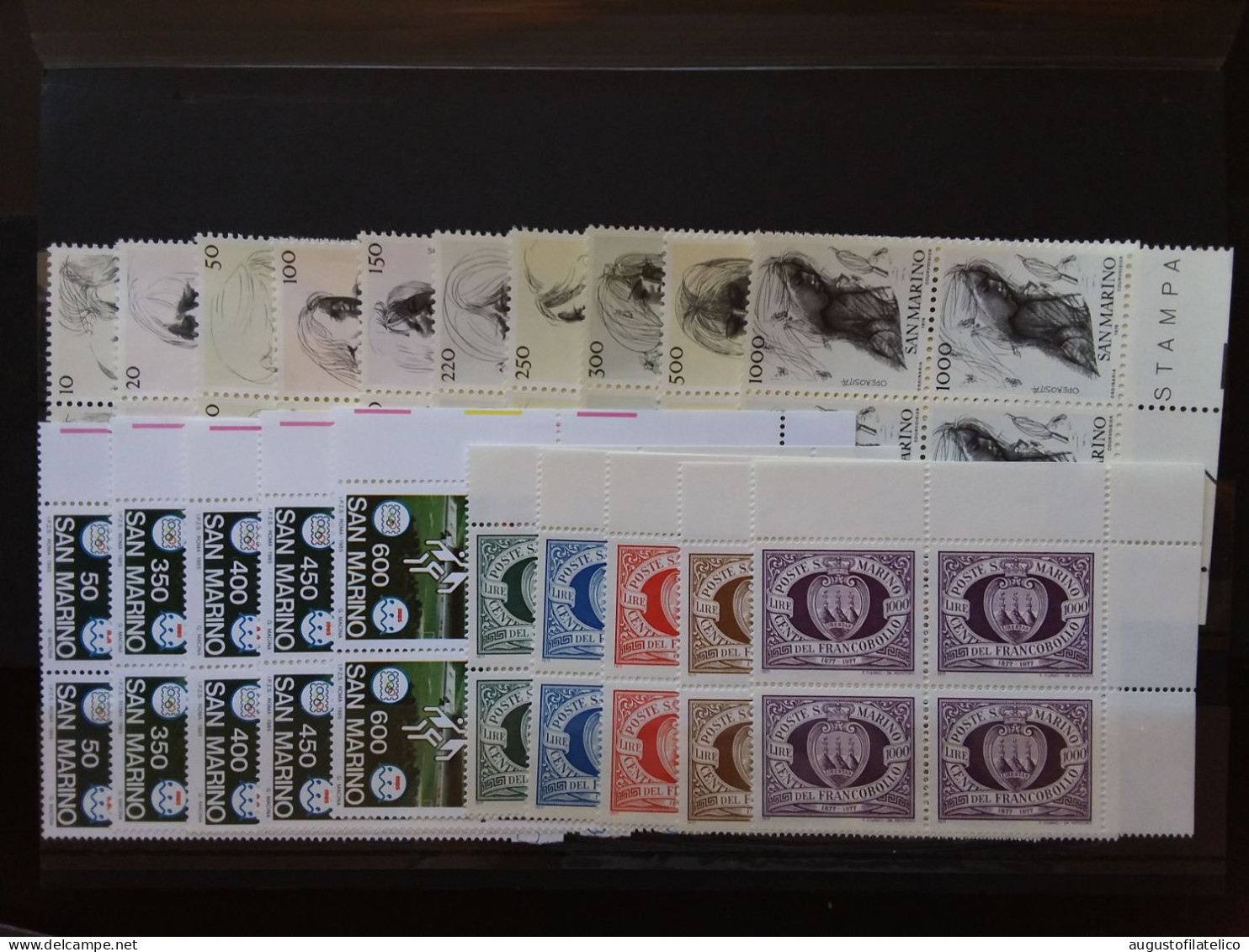 SAN MARINO - 20 Quartine Anni '70/'80 - Serie Complete - Nuovi ** (sottofacciale) + Spese Postali - Unused Stamps