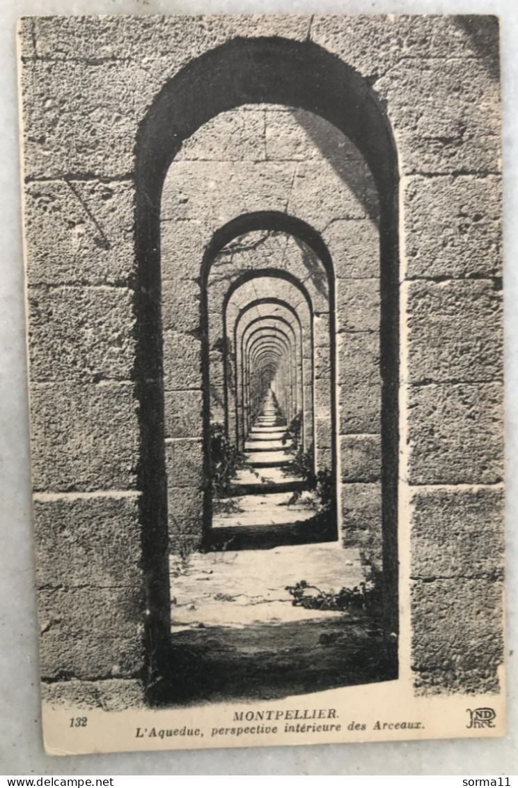 CPA MONTPELLIER 34 L'Aqueduc, Perspective Intérieure Des Arceaux - Montpellier