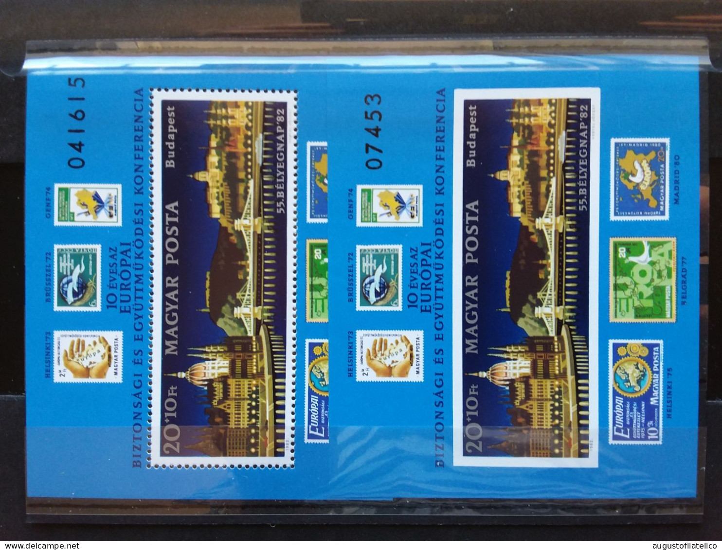 UNGHERIA 1982 - 10° Anniversario Sicurezza Europea - BF 159A/159B - Nuovi ** + Spese Postali - Blokken & Velletjes