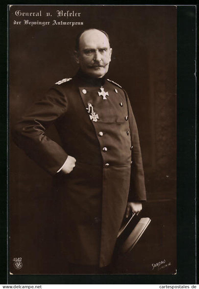 AK Heerführer General V. Beseler, Der Bezwinger Von Anterpen  - Guerre 1914-18