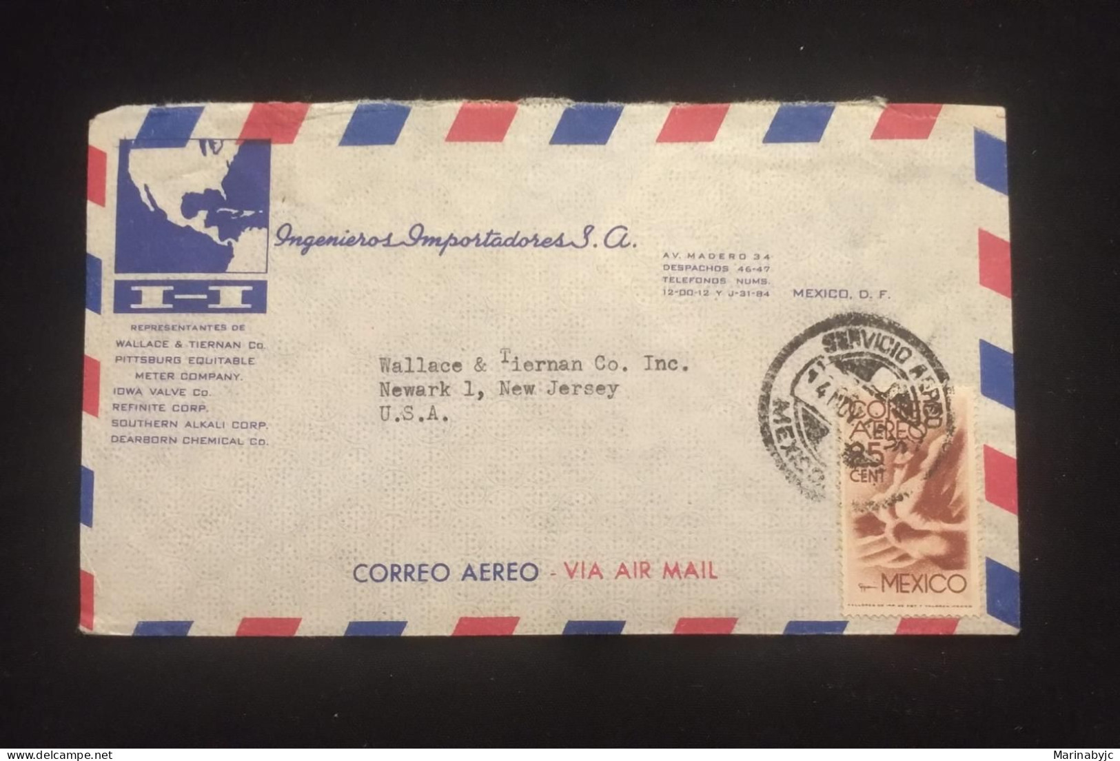 C) 1945. MEXICO. AIRMAIL ENVELOPE SENT TO USA. 2ND CHOICE - Amerika (Varia)