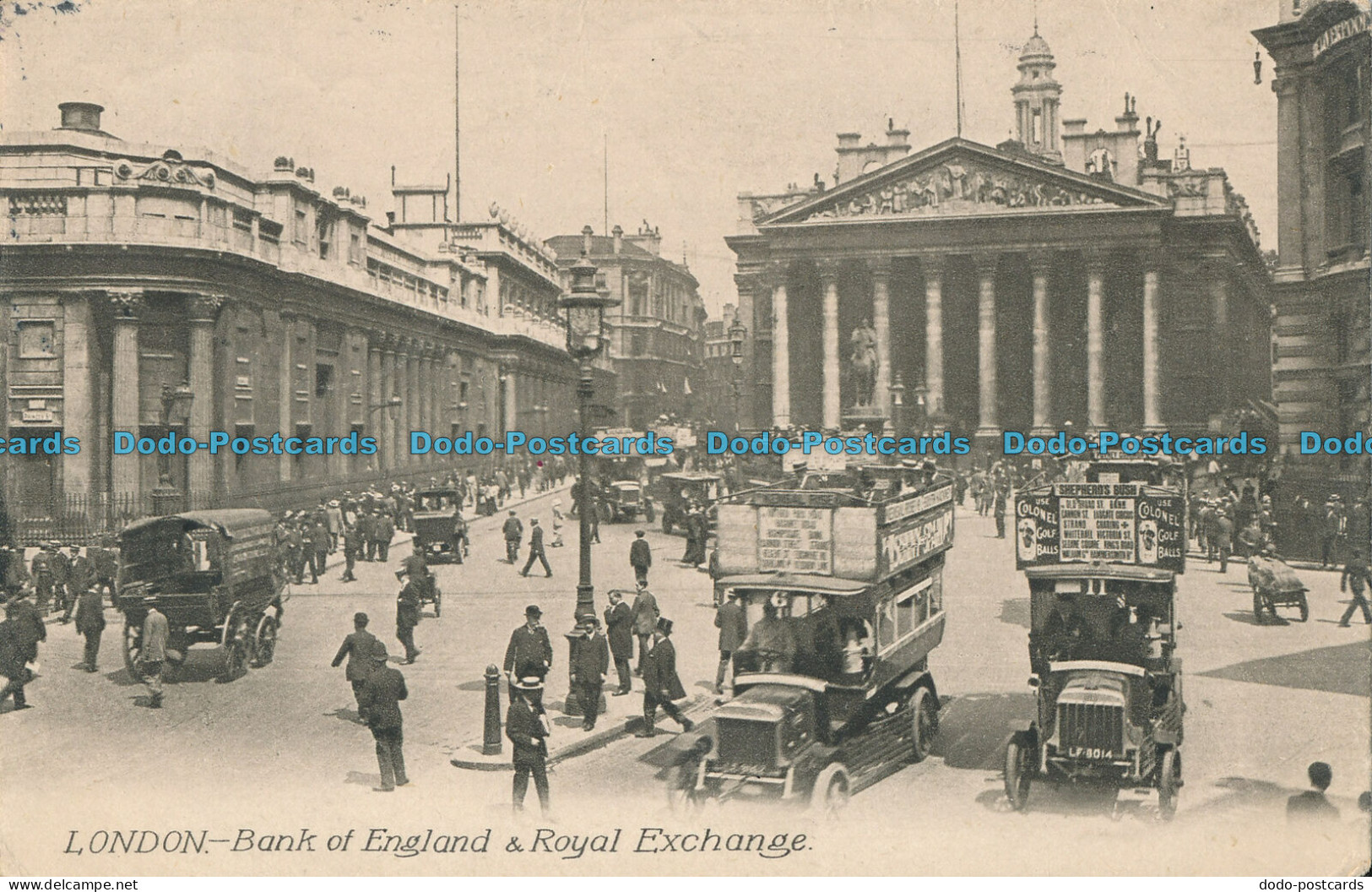 R007042 London. Bank Of England And Royal Exchange. Beagles And Co. 1919 - Autres & Non Classés