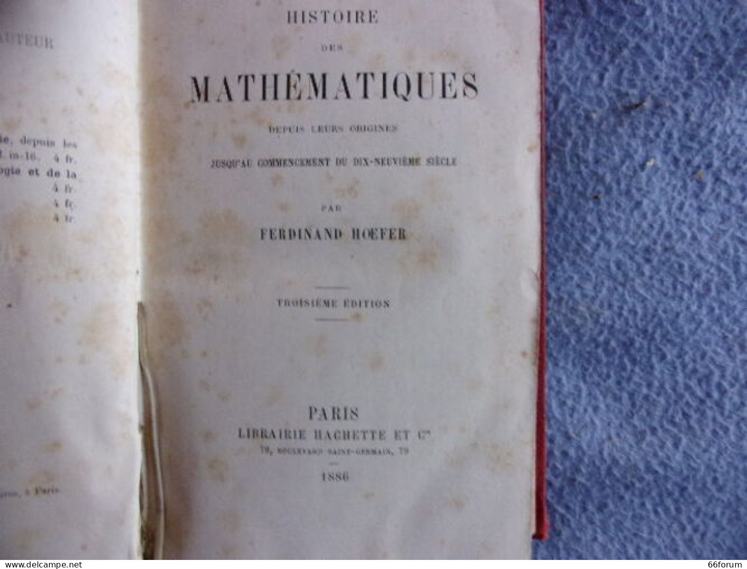 Histoire Des Mathématiques Depuis Leurs Origines Jusqu'au Commencement Du Dix-neuvième Siècle - Wissenschaft