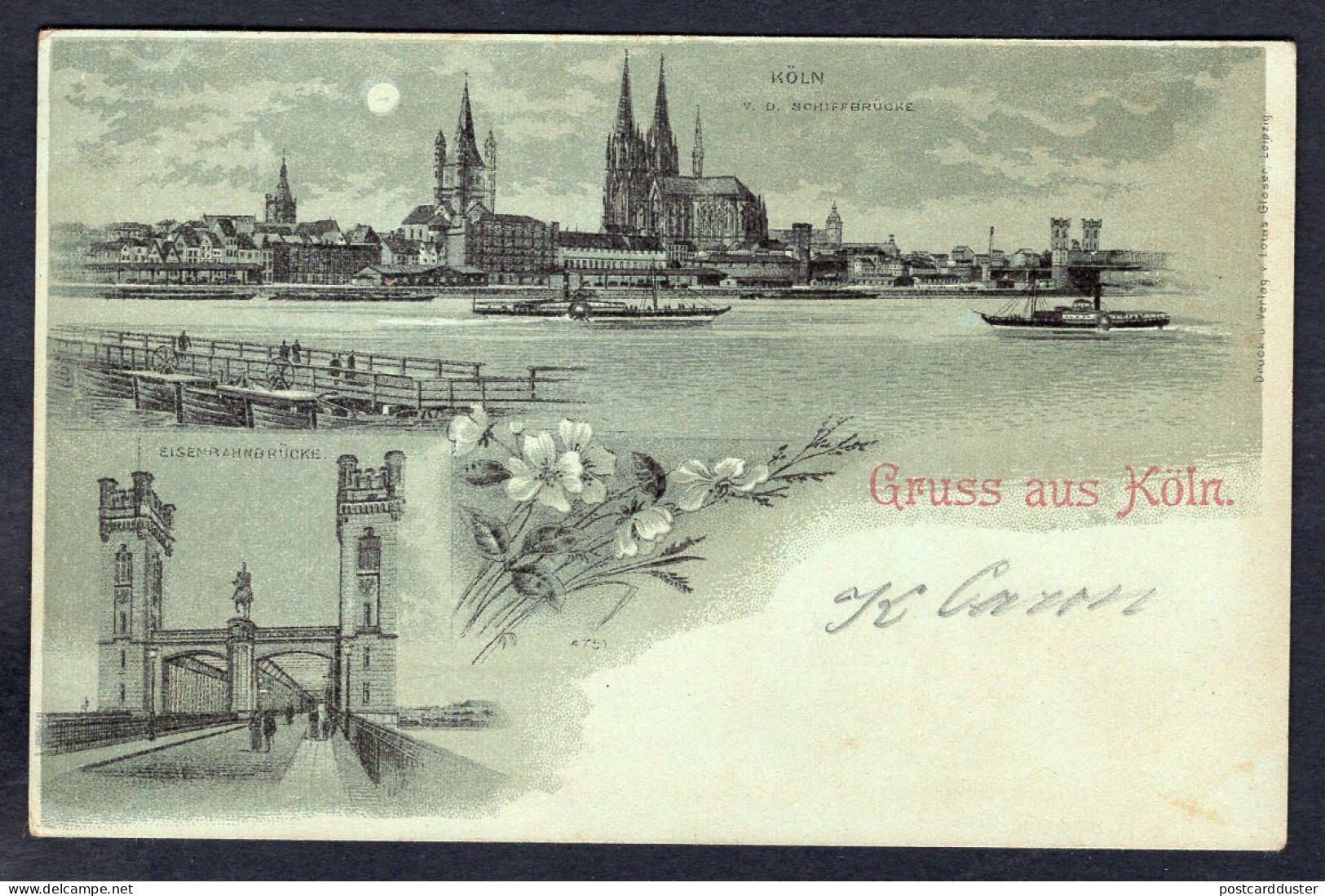 Germany Gruss Aus Köln C1898-1901 Litho Old Postcard  (h346) - Koeln