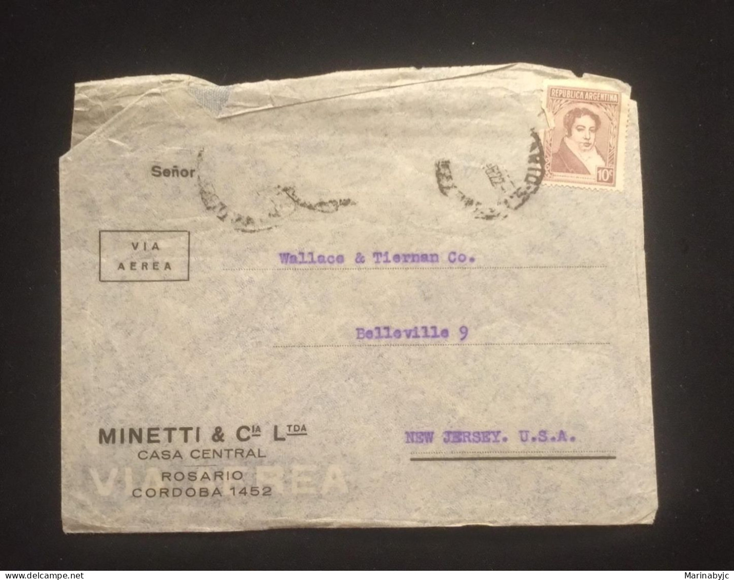 C) 1935. ARGENTINA. AIRMAIL ENVELOPE SENT TO USA. 2ND CHOICE - Other & Unclassified