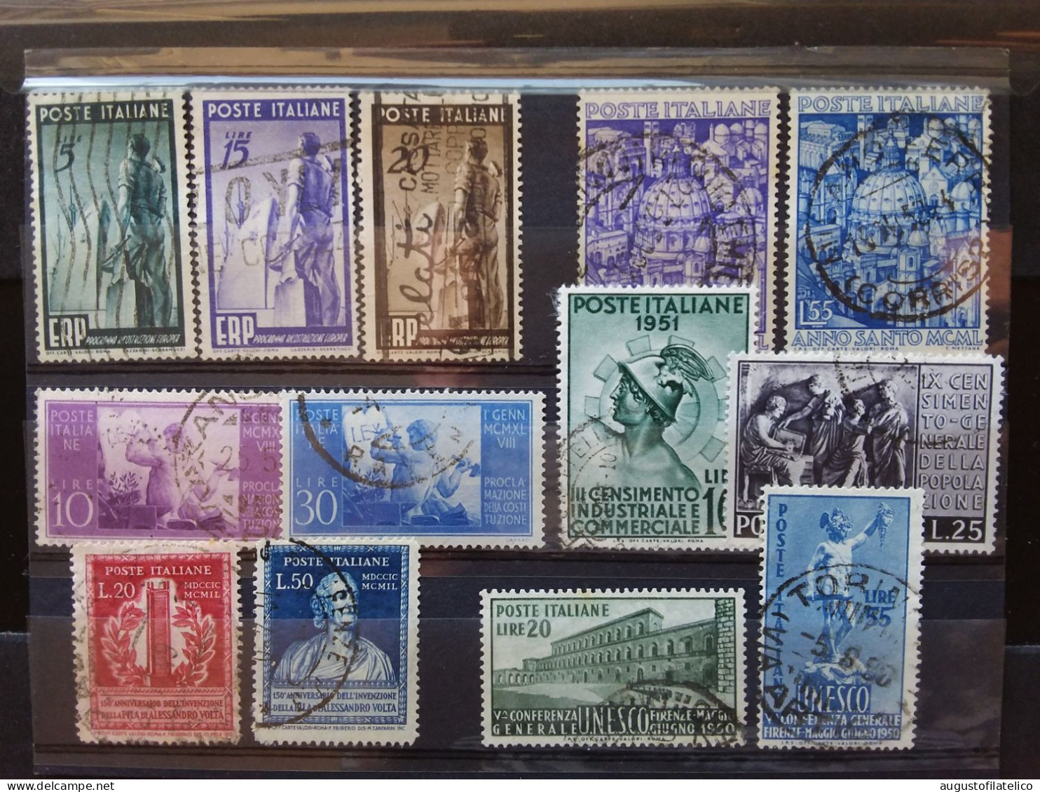 REPUBBLICA - 13 Valori Anni 1948/51 In Serie Complete - Timbrati + Spese Postali - 1946-60: Oblitérés