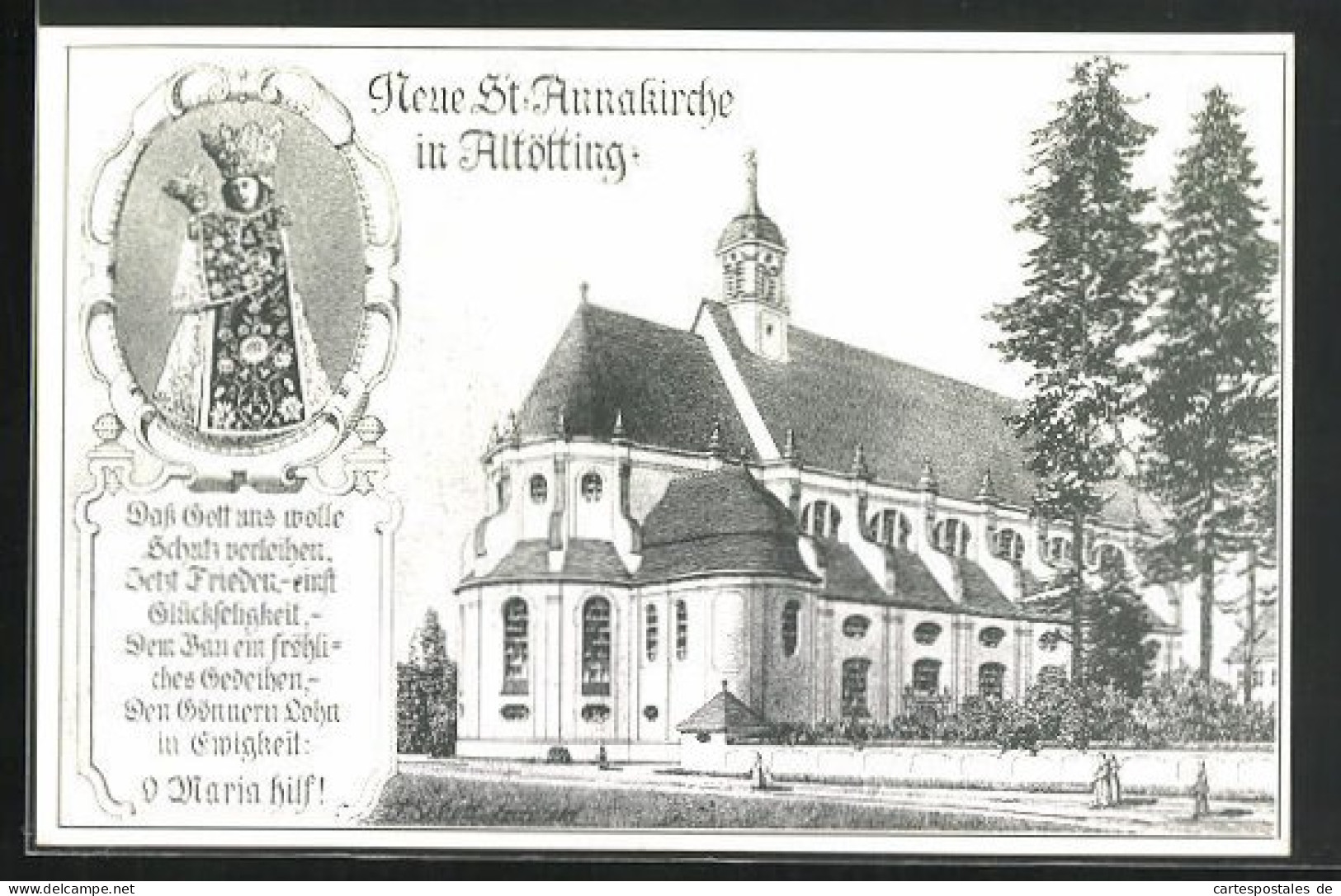 AK Altötting, Neue St.-Annakirche, Marienbildnis  - Altötting