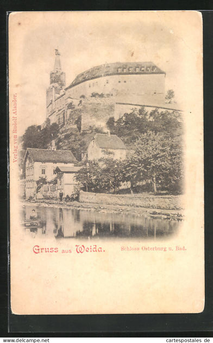 AK Weida, Schloss Osterburg U. Bad  - Weida