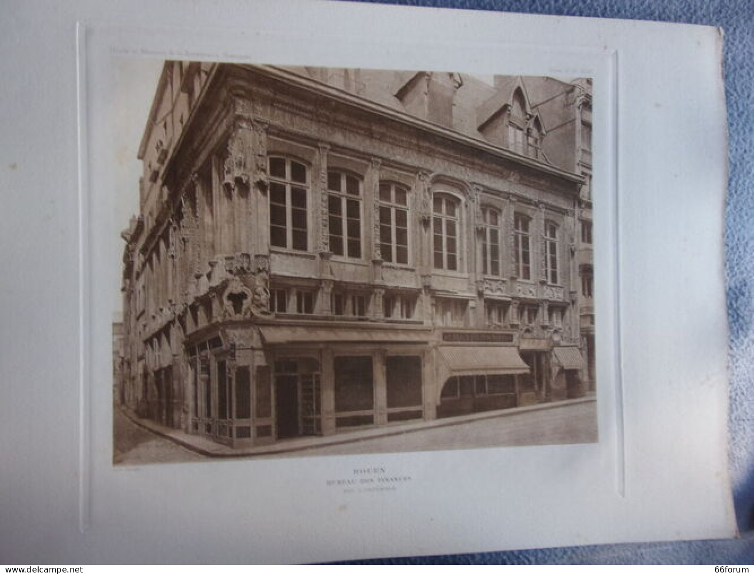 Planche 1910 ROUEN BUREAU DES FINANCES VUE D' ENSEMBLE HOTELS ET MAISONS XV ET XVIème Siècle - Arte