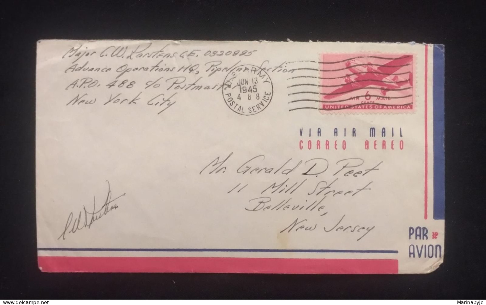 C) 1945. UNITED STATES. INTERNAL MAIL. 2ND CHOICE - Otros & Sin Clasificación