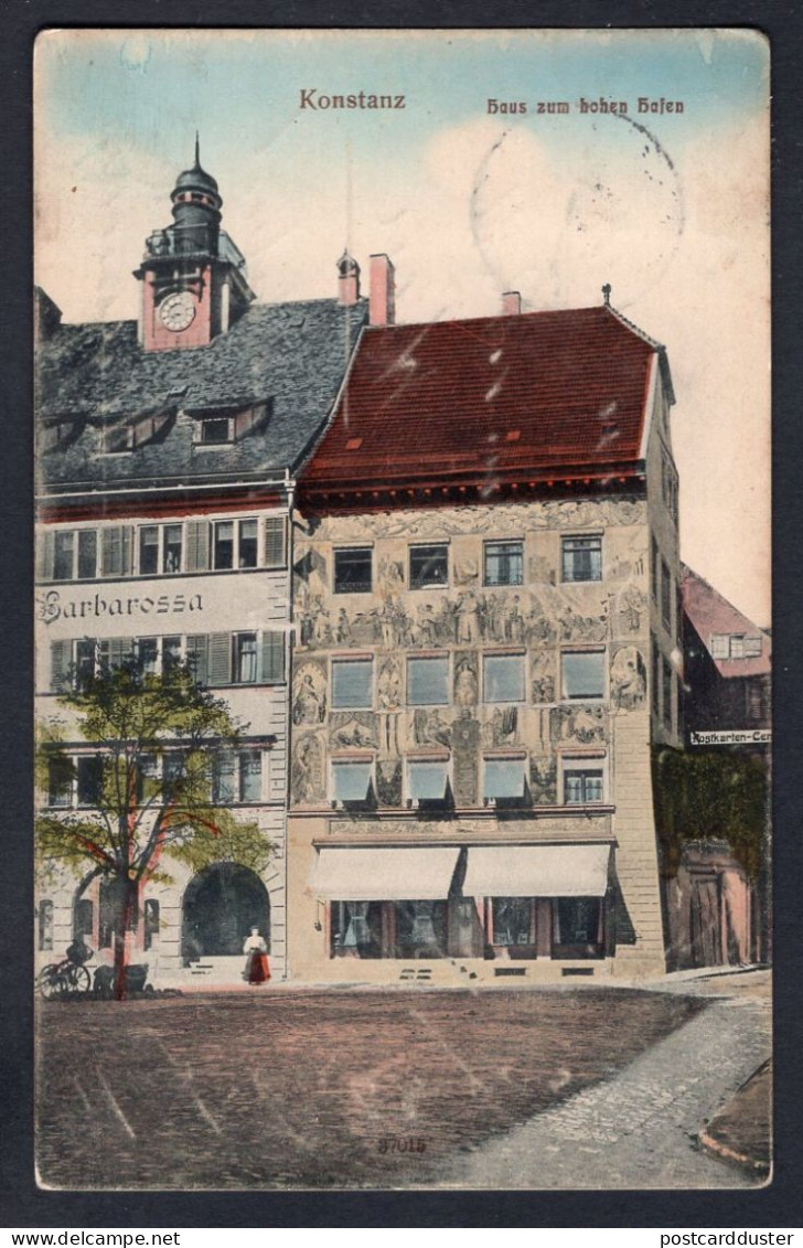 Germany KONSTANZ 1912 Hotel Barbarossa. Old Postcard  (h3258) - Konstanz
