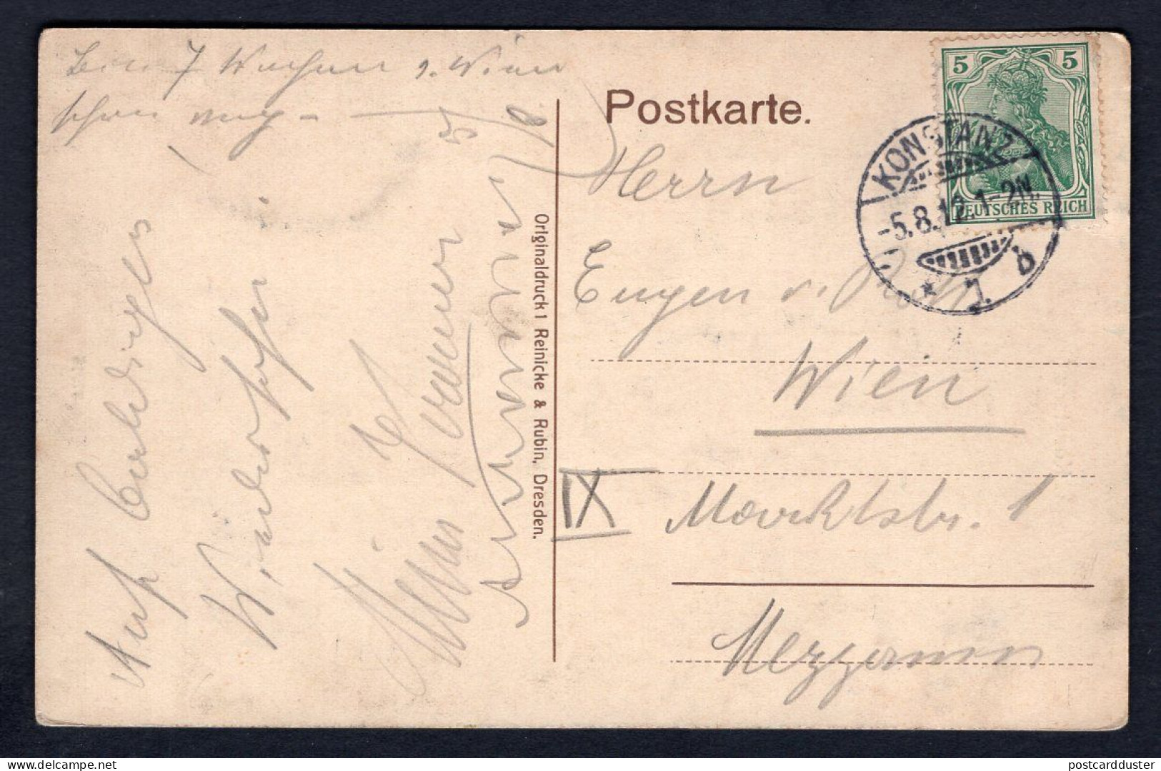 Germany KONSTANZ 1912 Hotel Barbarossa. Old Postcard  (h3258) - Konstanz