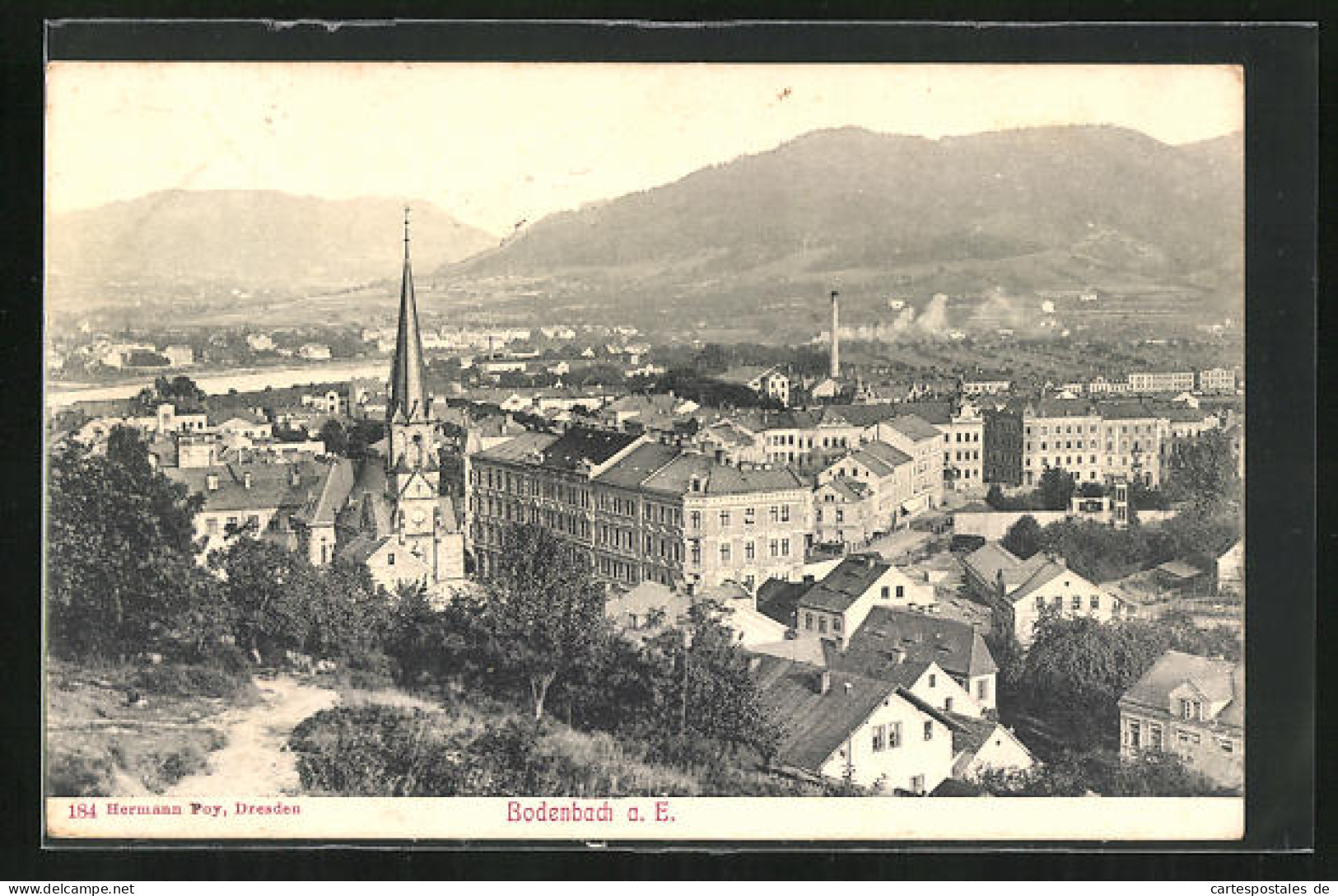 AK Tetschen-Bodenbach / Decin, Ortsansicht Aus Der Vogelschau  - Tchéquie