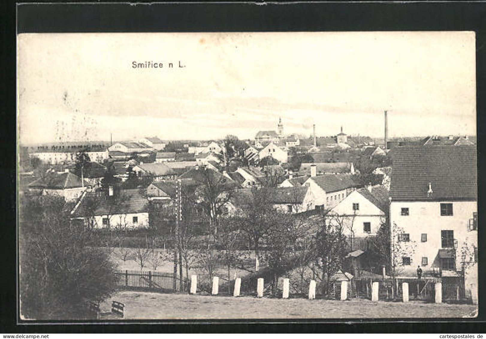 AK Smirice N. L., Ortsansicht Mit Kirche  - Czech Republic