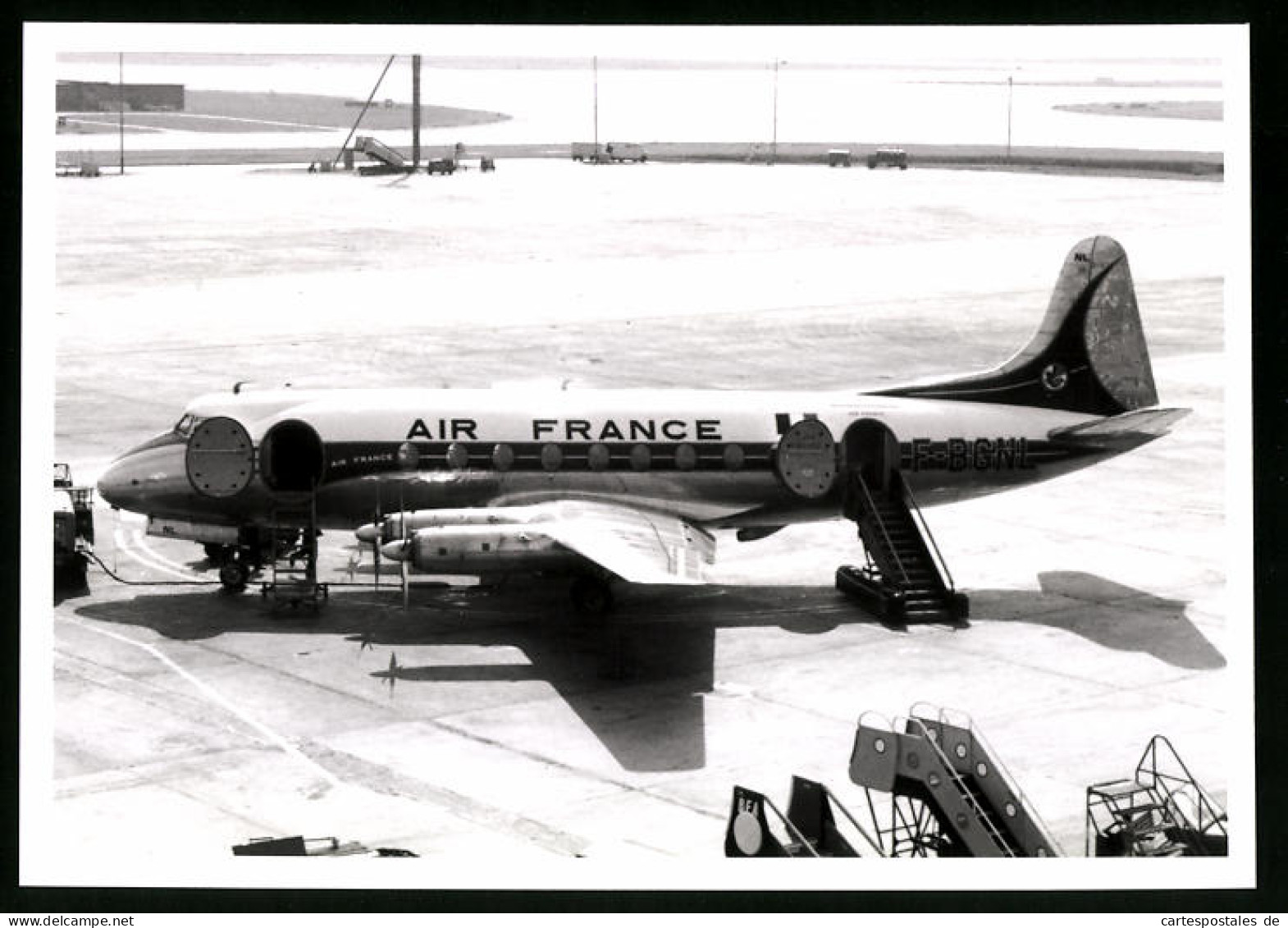 Fotografie Flugzeug Vickers Viscount, Passagierflugzeug Der Air France, Kennung F-BGNL  - Aviation