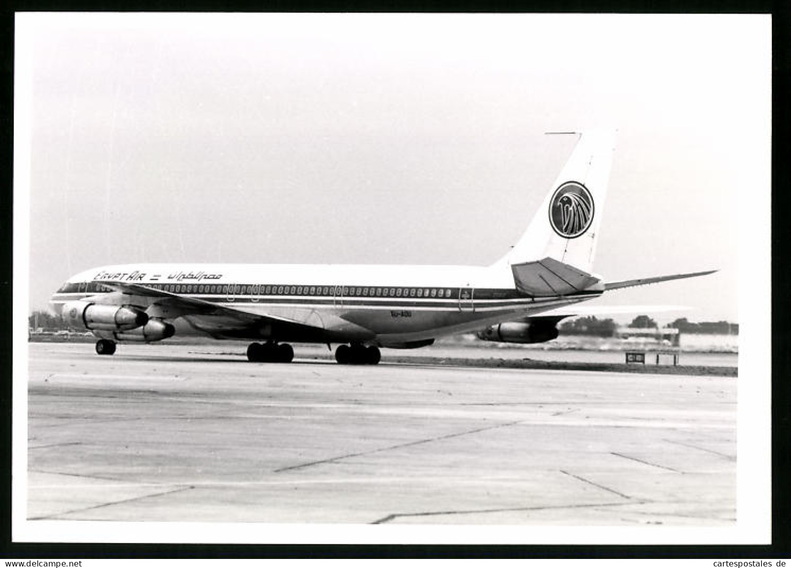 Fotografie Flugzeug Boeing 707, Passagierflugzeug Der Egypt Air, Kennung SU-AOU  - Aviation