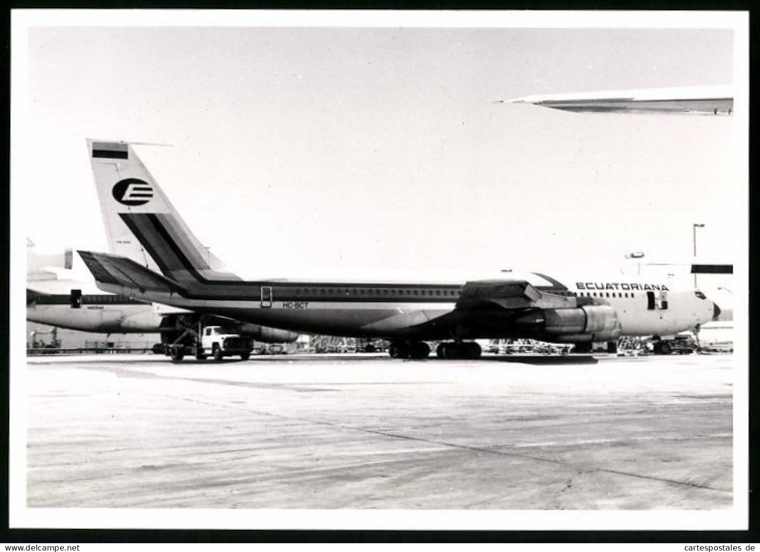 Fotografie Flugzeug Boeing 707, Passagierflugzeug Der Ecuatoriana, Kennung HC-BCT  - Luftfahrt