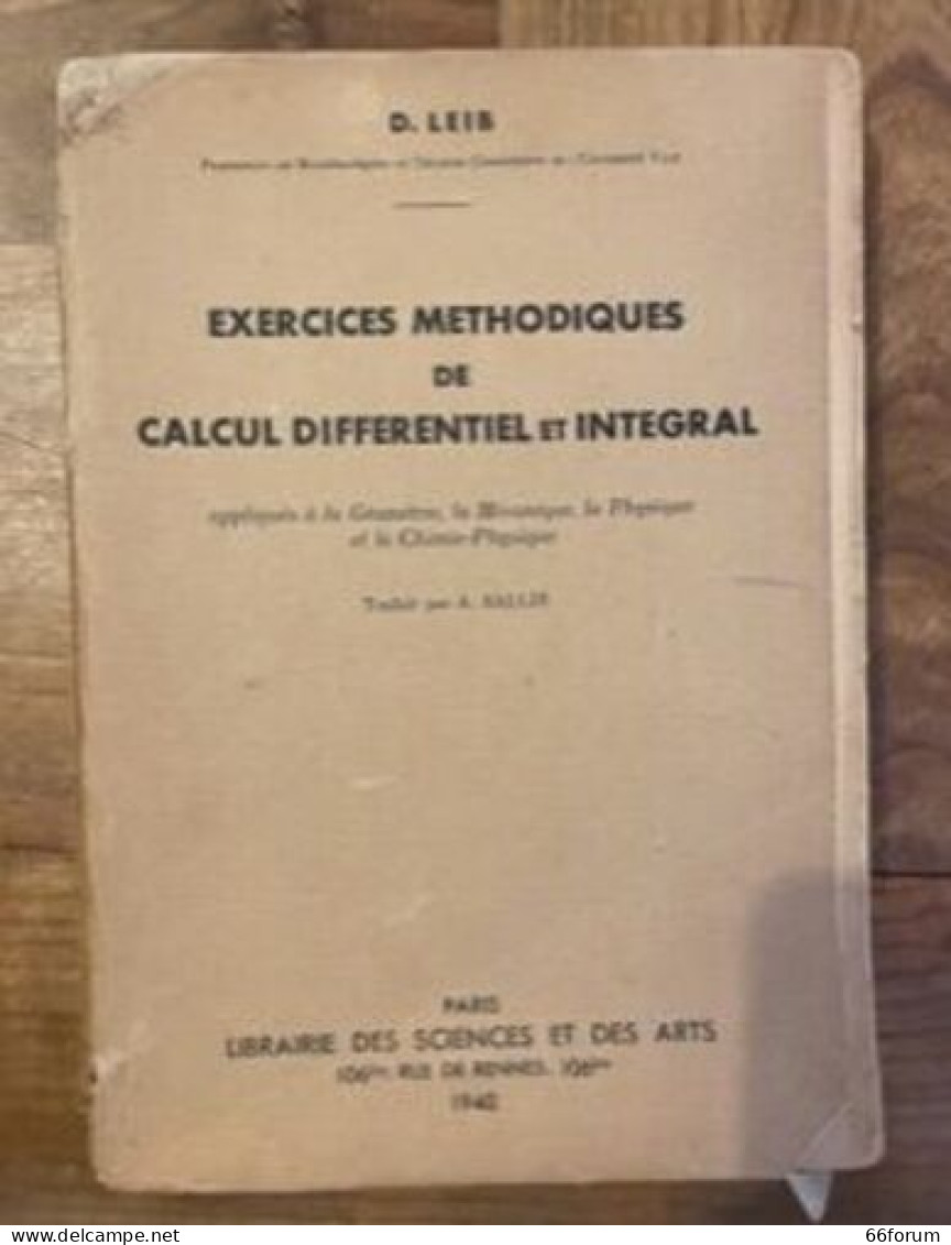 Exercices Méthodiques De Calcul Différentiel Et Intégral - Ciencia