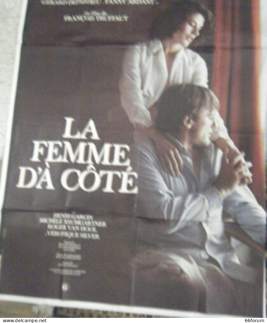 AFFICHE LA FEMME D' A CÔTE FILM DE TRUFFAUT DEPARDIEU IMPRIMERIE LALANDE-COURBET - Otros & Sin Clasificación