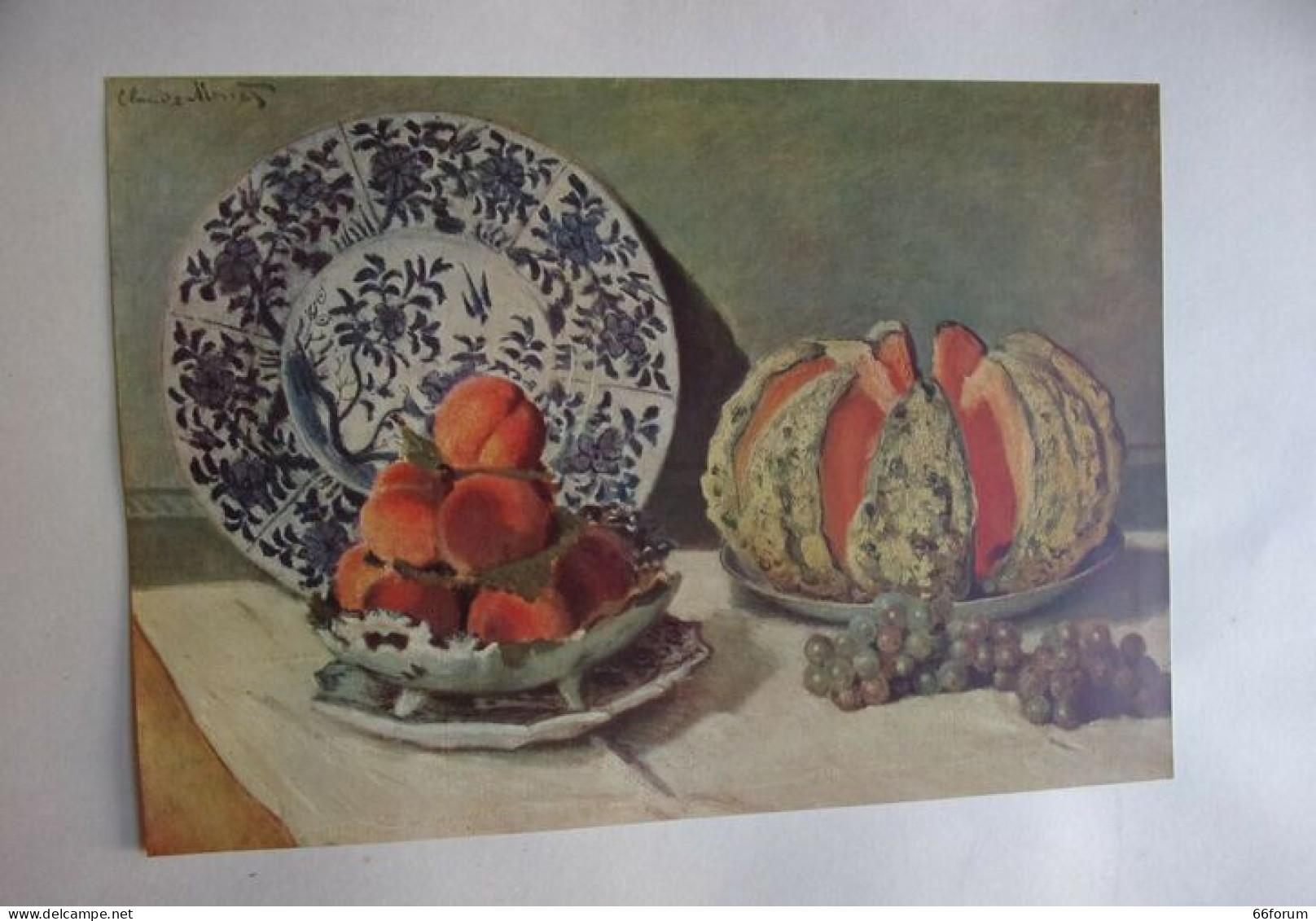 TIRAGE 20ème D' APRES UNE OEUVRE DE CLAUDE MONET NATURE MORTE AU MELON - Sonstige & Ohne Zuordnung