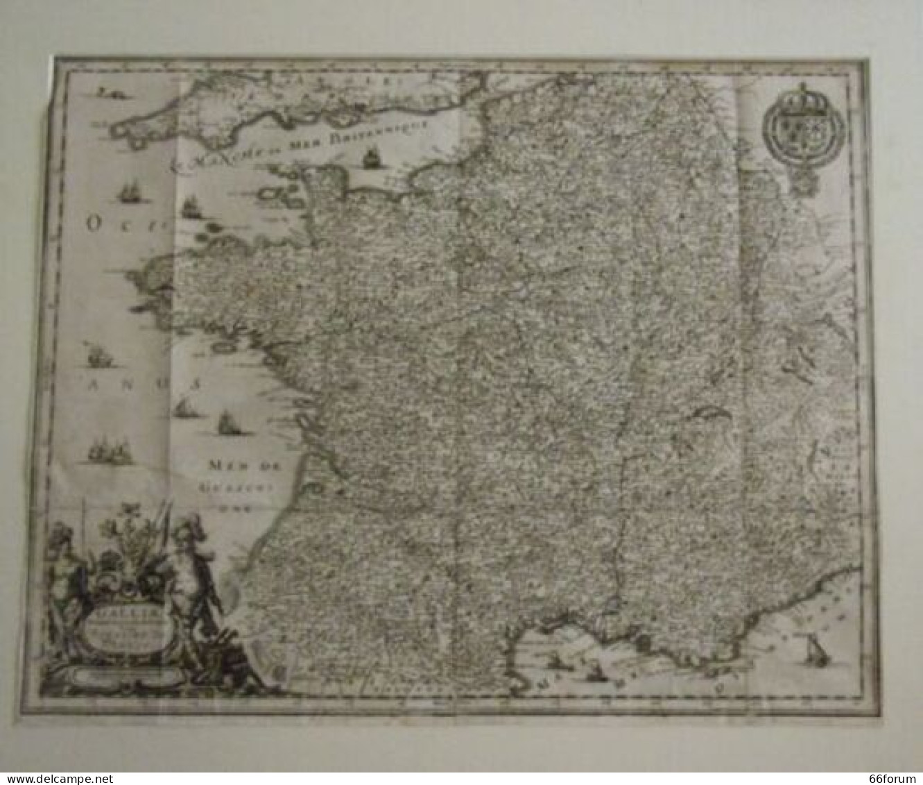 CARTE DE FRANCE DE WIT 1680 GALLIAE NOUA ACCURATA FERIPTIO VULGO ROYAUME FRANCE - Otros & Sin Clasificación