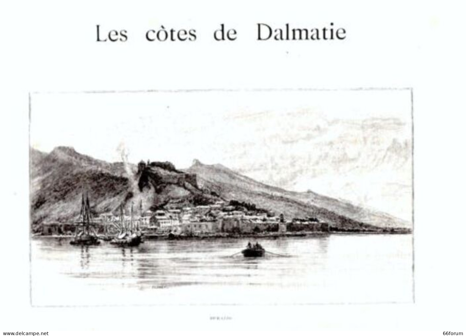 GRAVURE SUR BOIS 19ème DURAZZO ALBANIE - Sonstige & Ohne Zuordnung