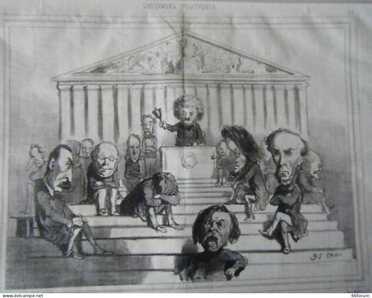 LITHOGRAPHIE DE CHAM 19ème CROQUADES POLITIQUES - Sonstige & Ohne Zuordnung