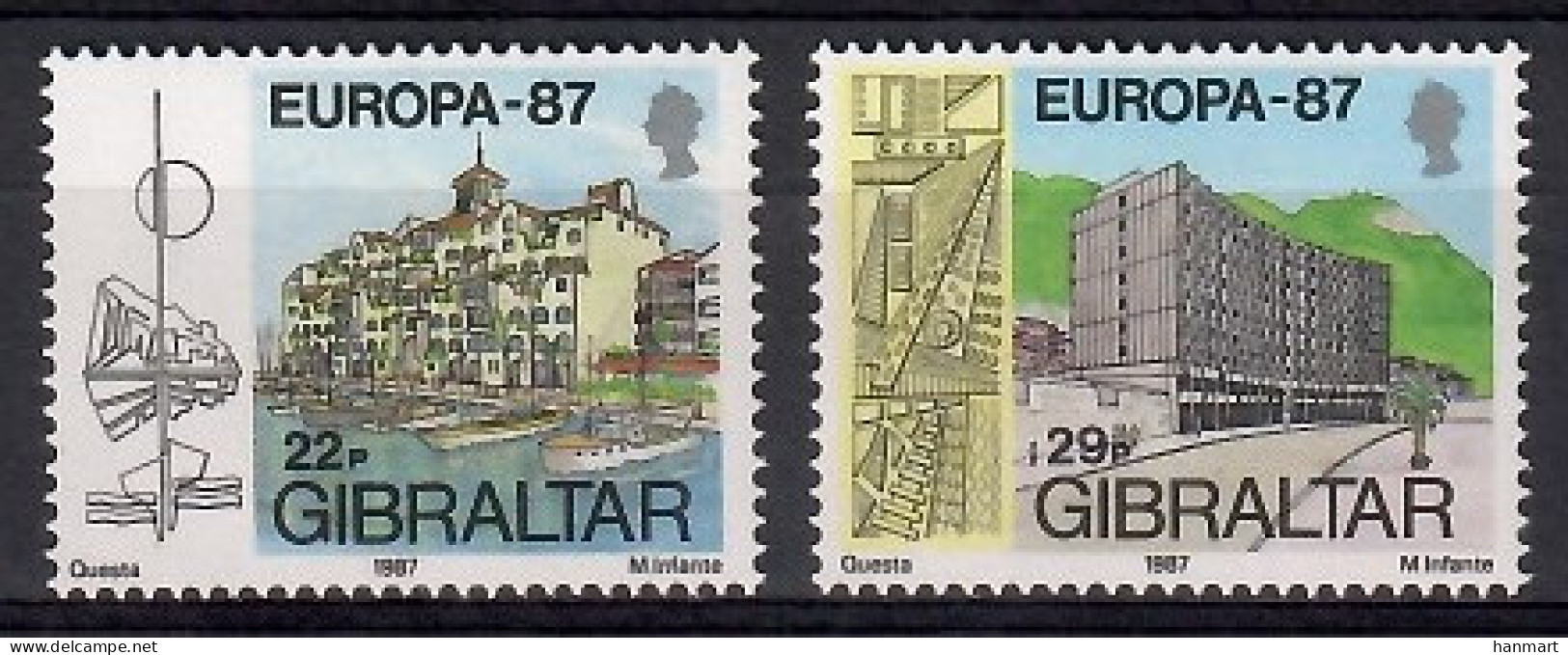 Gibraltar 1987 Mi 519-520 MNH  (ZE1 GIB519-520) - Other