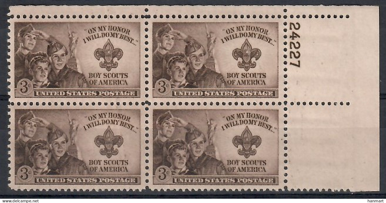 United States Of America 1950 Mi 613 MNH  (ZS1 USAmarvie613) - Unused Stamps
